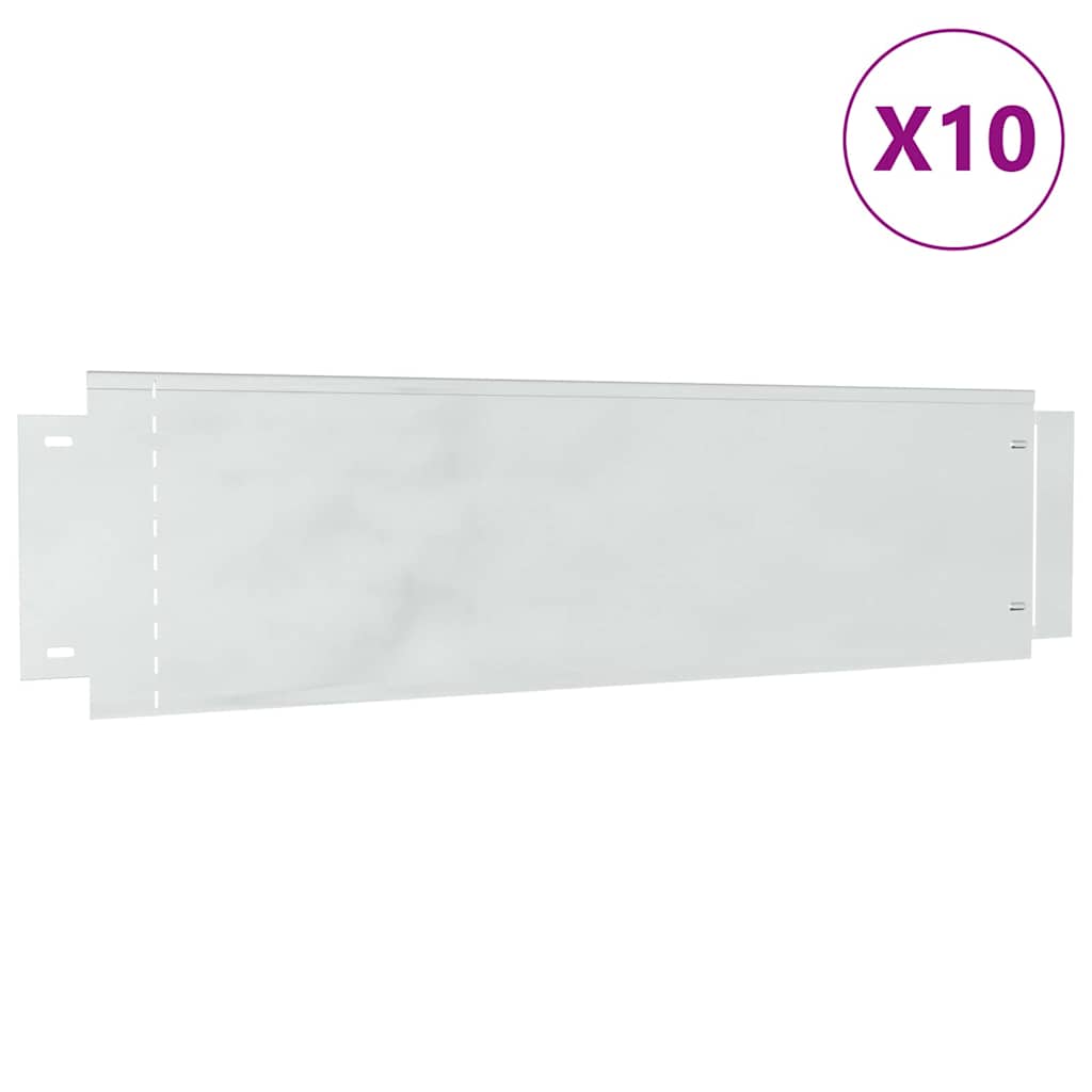 Nurmikonreunukset 10 Pcs Hopea 100 X 25 X 0,07 Cm