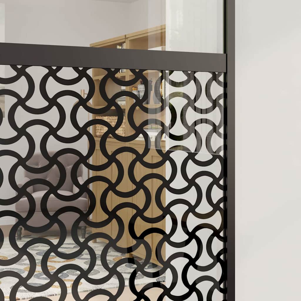 Lasiovi Viivakuvio Musta 76 X 2 X 205 Cm Alumiini