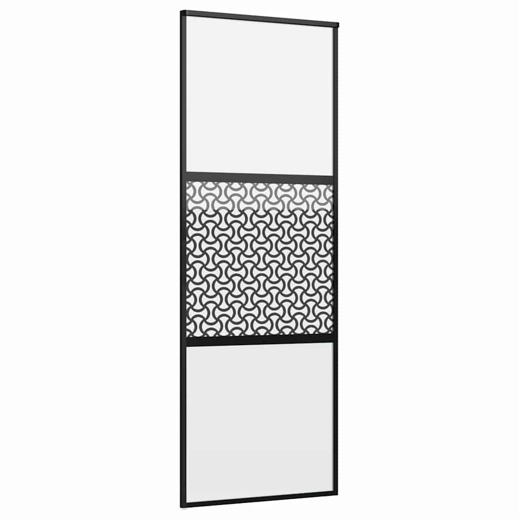 Lasiovi Viivakuvio Musta 76 X 2 X 205 Cm Alumiini