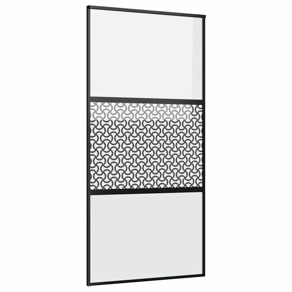 Lasiovi Viivakuvio Musta 102,5 X 2 X 205 Cm Alumiini