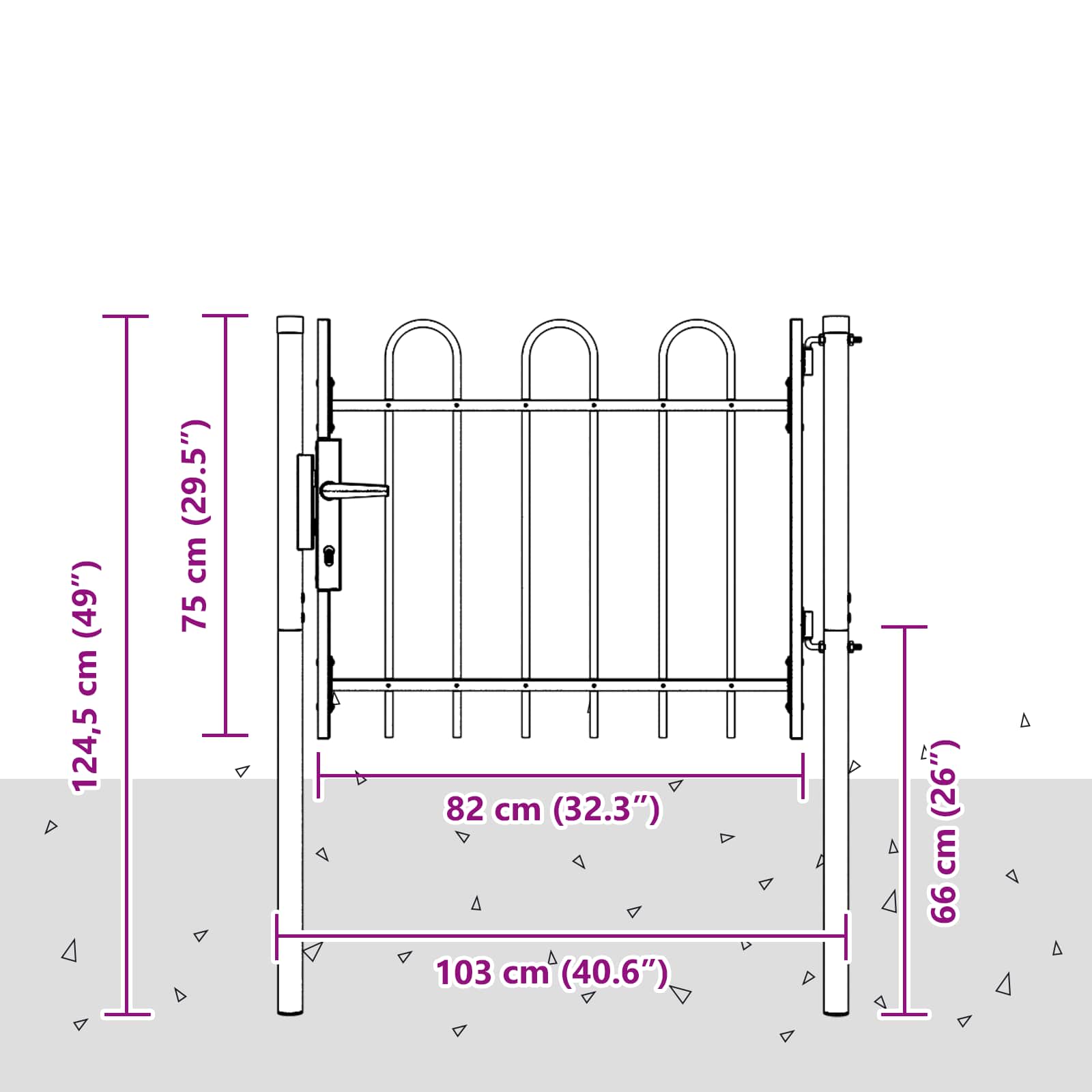Aitausportti Boxtel 103 X 124,5 Cm Jauhemaalattu Teräs Harmaa