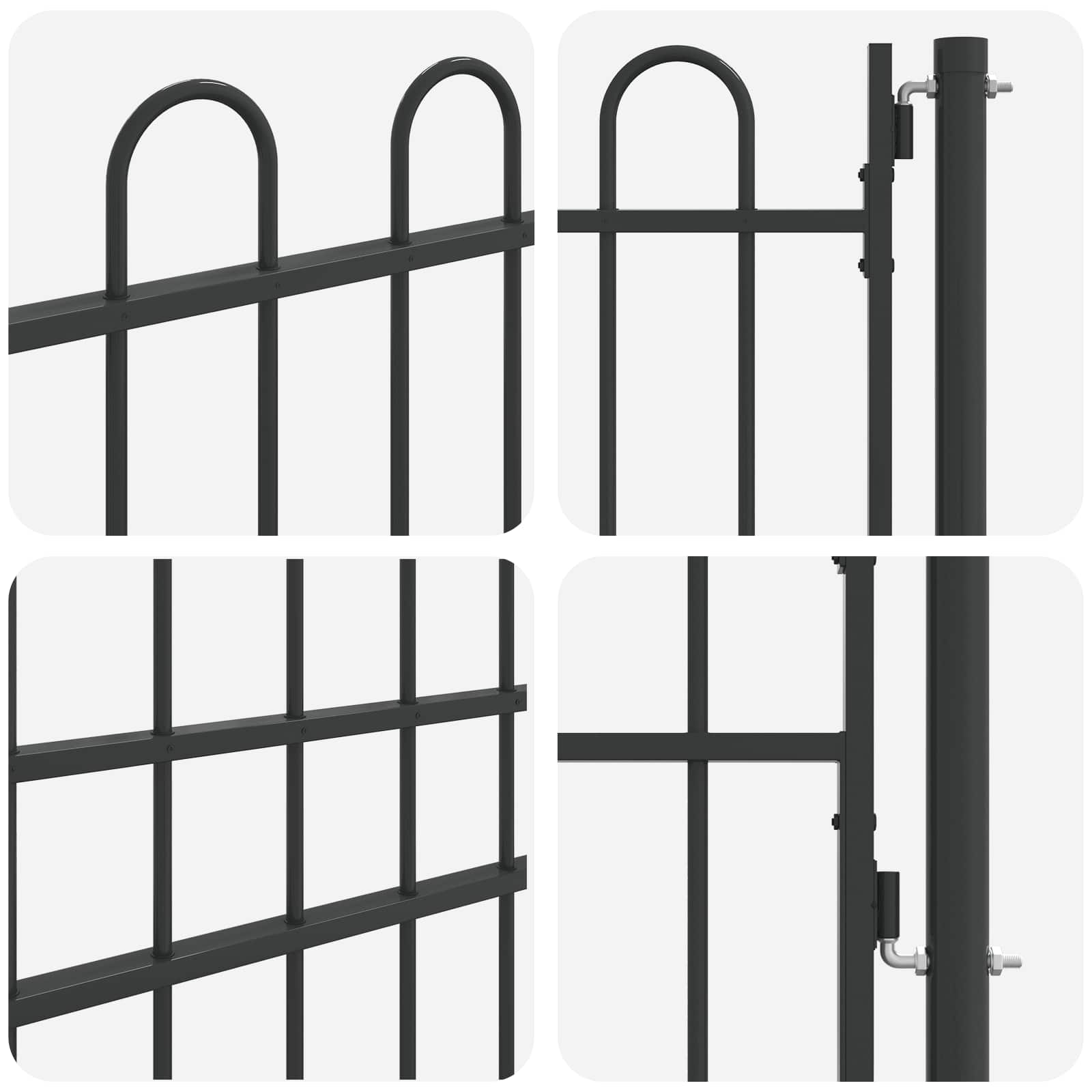 Aitausportti Boxtel 103 X 225 Cm Jauhemaalattu Teräs Harmaa