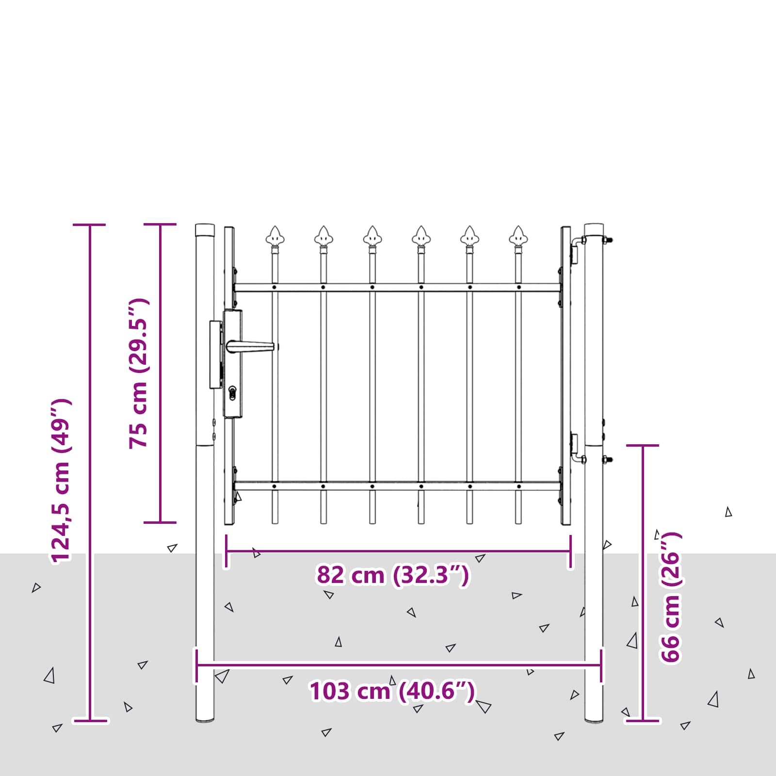 Aitausportti Boxtel 103 X 124,5 Cm Jauhemaalattu Teräs Harmaa