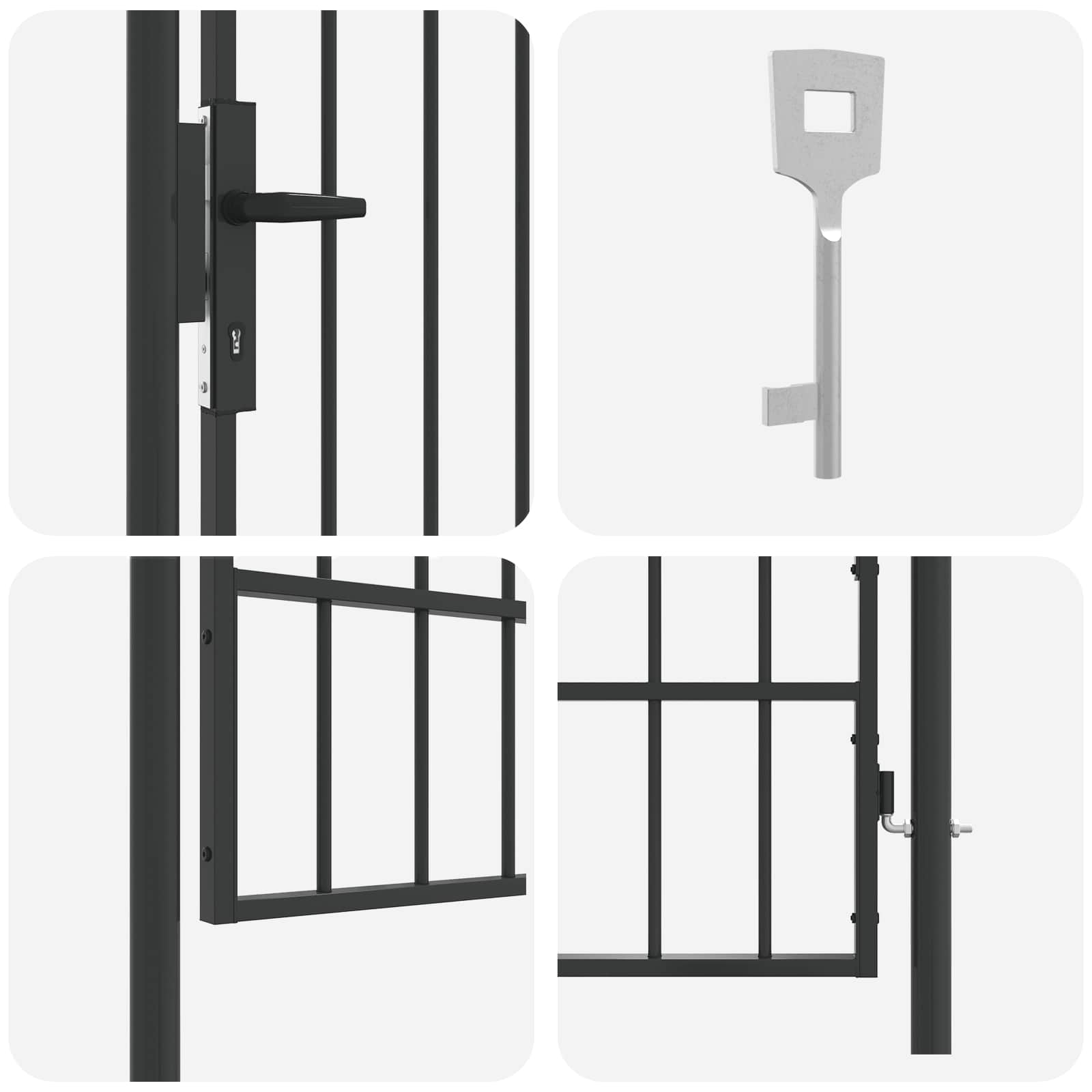 Aitausportti Boxtel 103 X 250 Cm Jauhemaalattu Teräs Harmaa