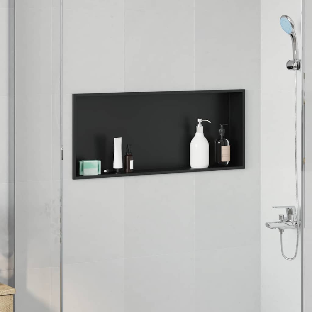 Suihkukuoppa Musta 75 X 30 X 9,5 Cm Ruostumaton Teräs