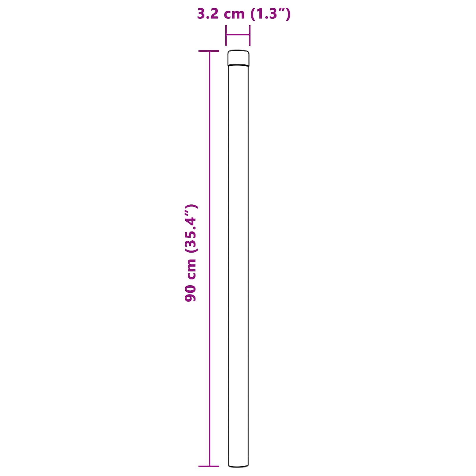 Aitalatu 12 Pcs Vihreä 90 Cm Jauhemaalattu Teräs