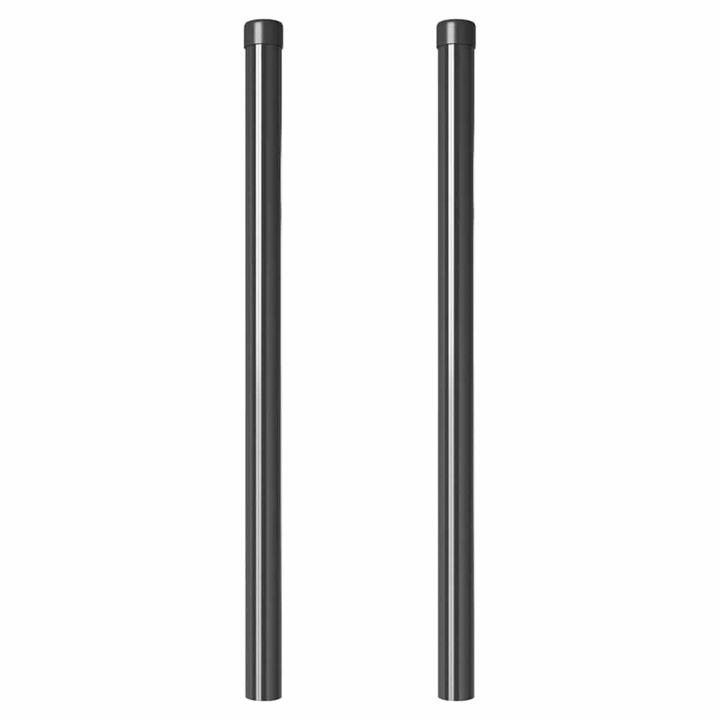 Aitalatu 2 Pcs Harmaa 80 Cm Jauhemaalattu Teräs