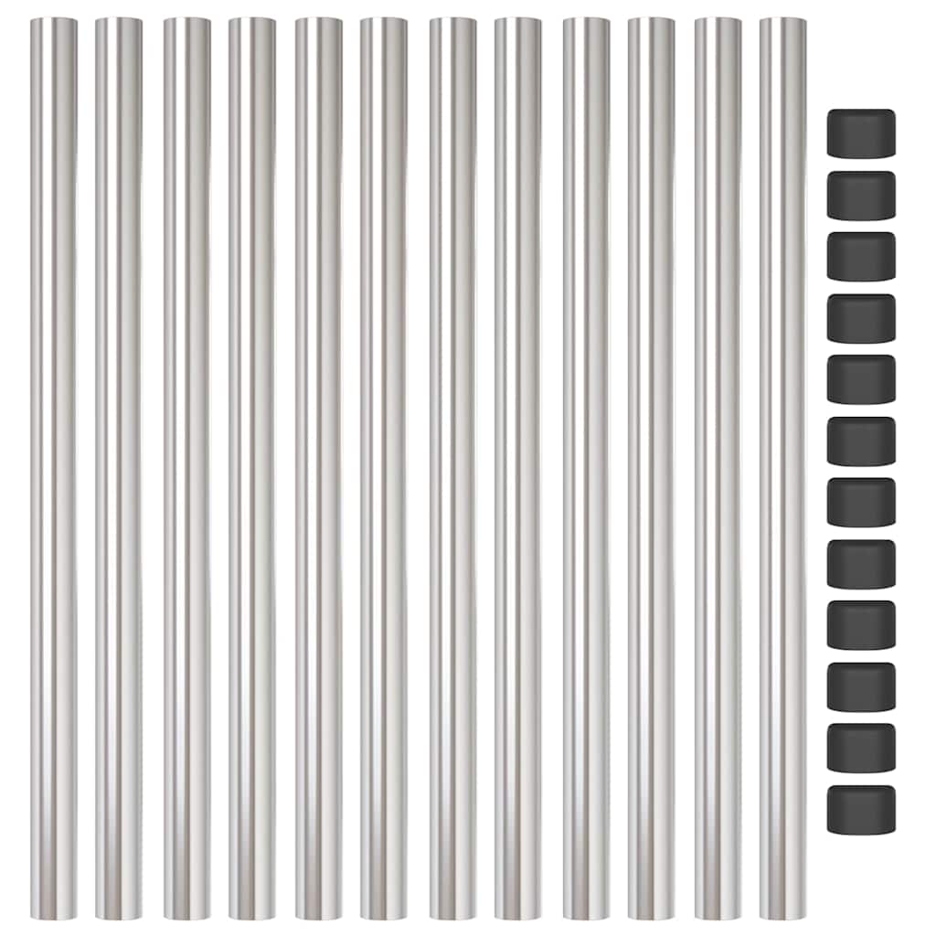 Aitalatu 12 Pcs Hopea 50 Cm Jauhemaalattu Teräs