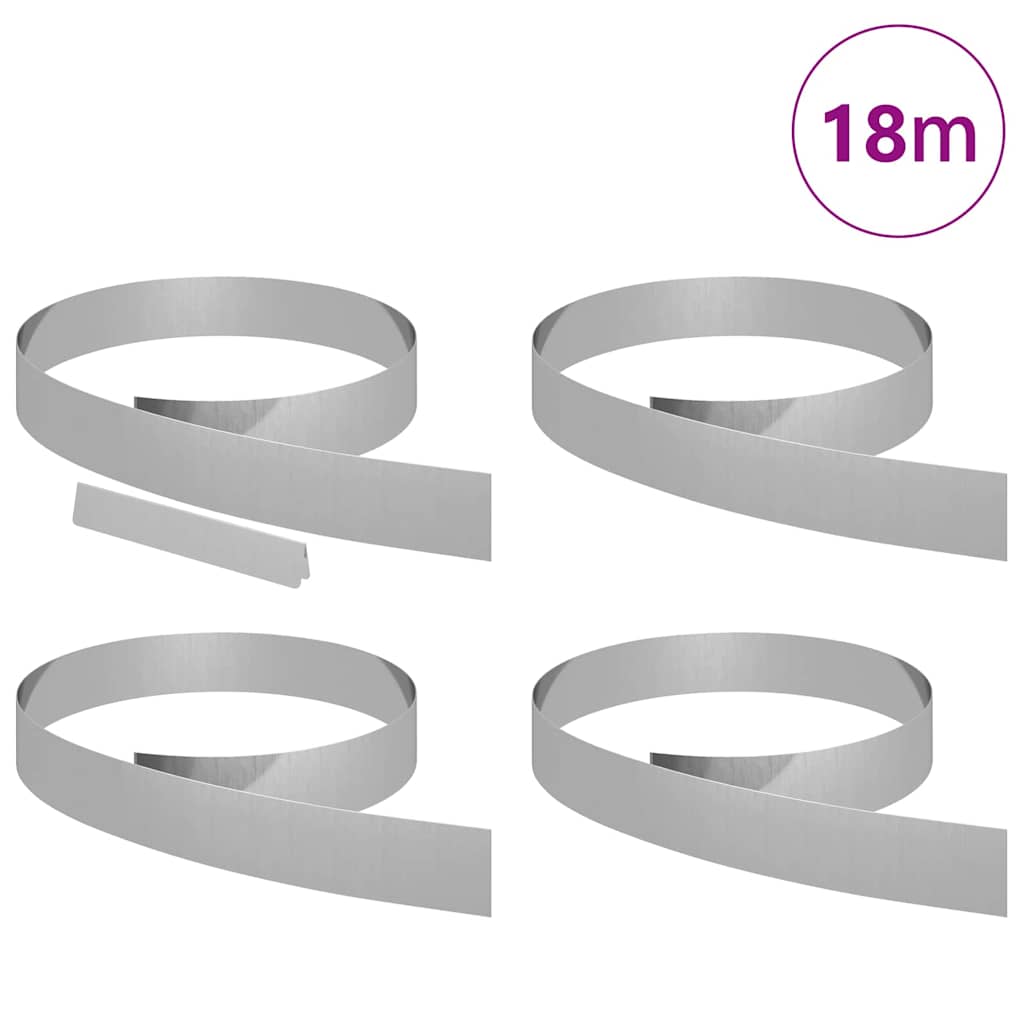 Nurmireunus 4 Pcs 450 X 0,05 X 10 Cm Galvanoitu Teräs Hopea