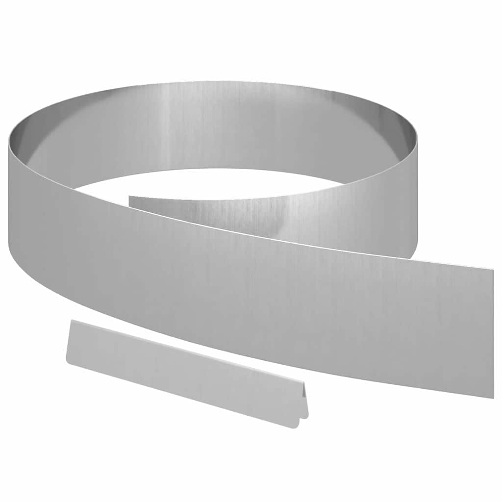 Nurmireunus 4 Pcs 450 X 0.05 X 15 Cm Galvanoitu Teräs Hopea