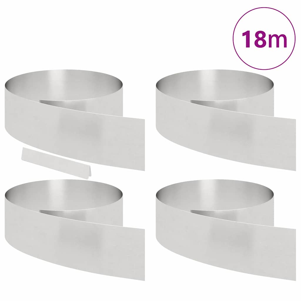 Nurmireunus 4 Pcs 450 X 0,05 X 20 Cm Ruostumaton Teräs Hopea