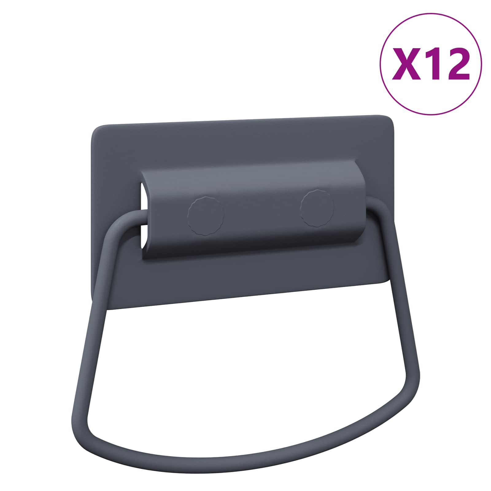 Kaappikahvat 12 Pcs Antrasiitti 85 X 45 Mm Metalli