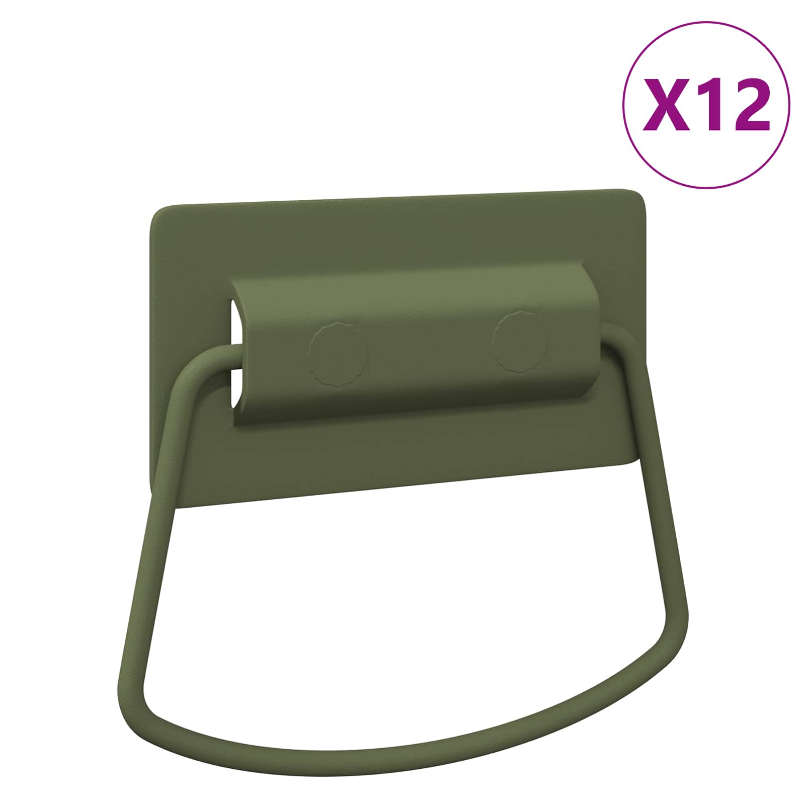 Kaappikahvat 12 Pcs Oliivivihreä 85 X 45 Mm Metalli