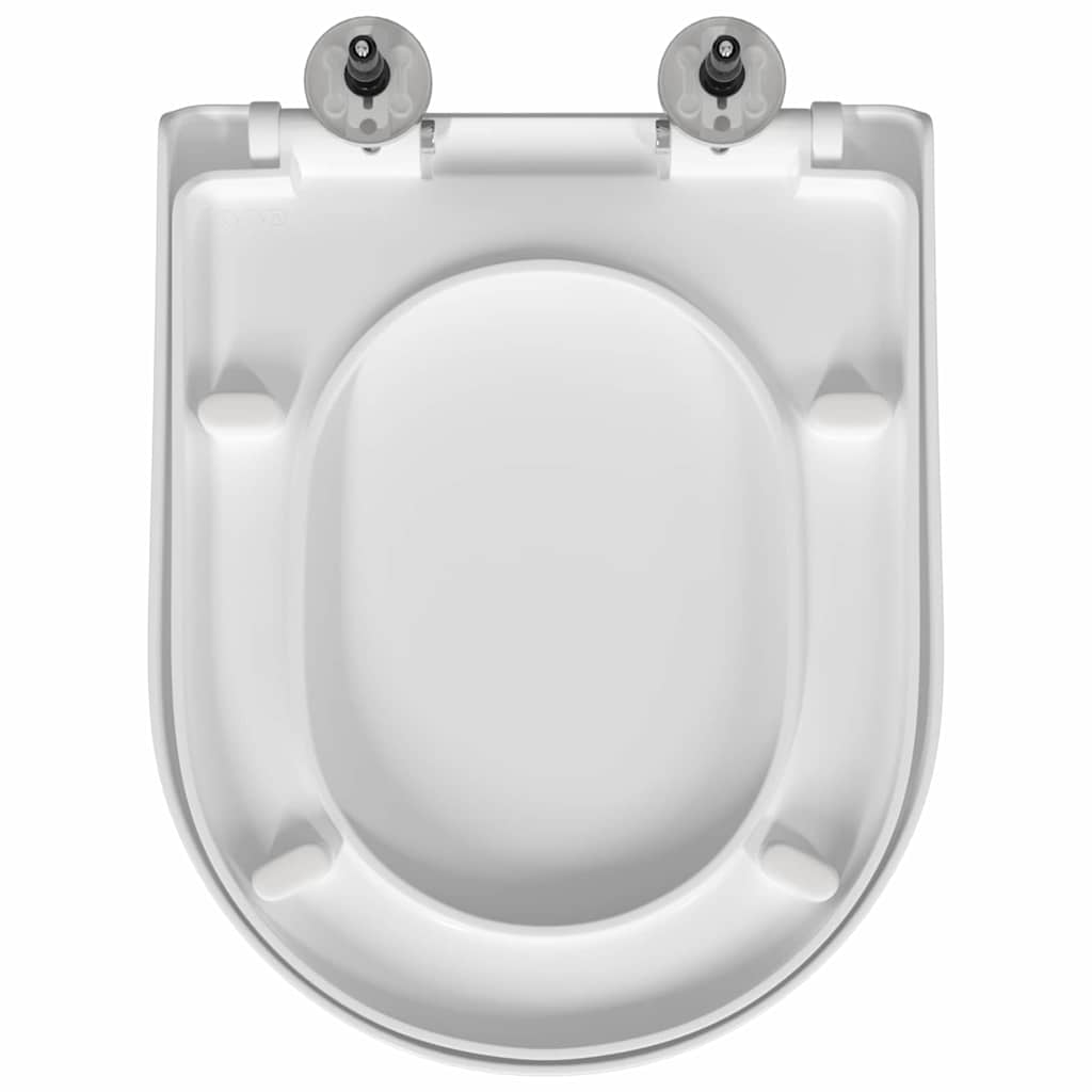 Wc-Istuin Säädettävä Valkoinen 48 X 36,5 X 4,5 Cm Polypropeeni