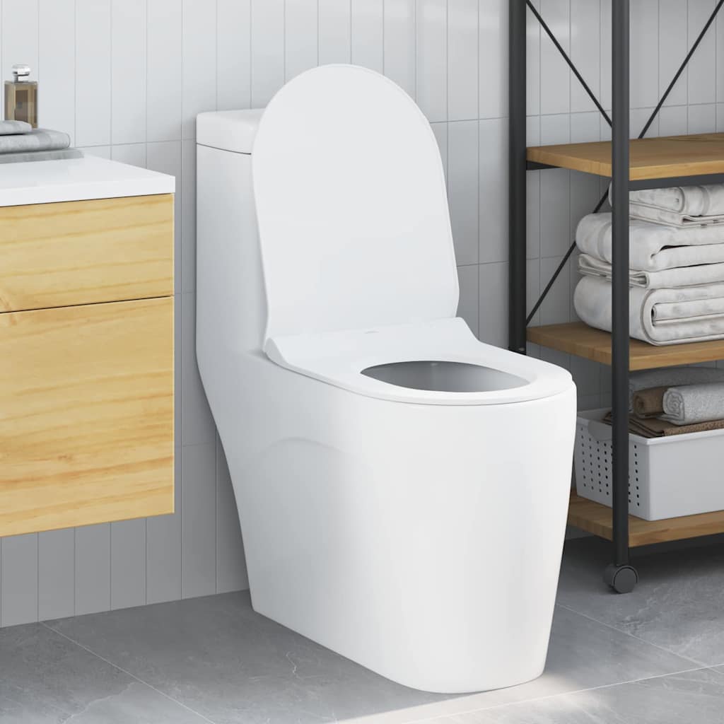 Wc-Istuin Säädettävä Valkoinen 50 X 36,5 X 5 Cm Polypropeeni
