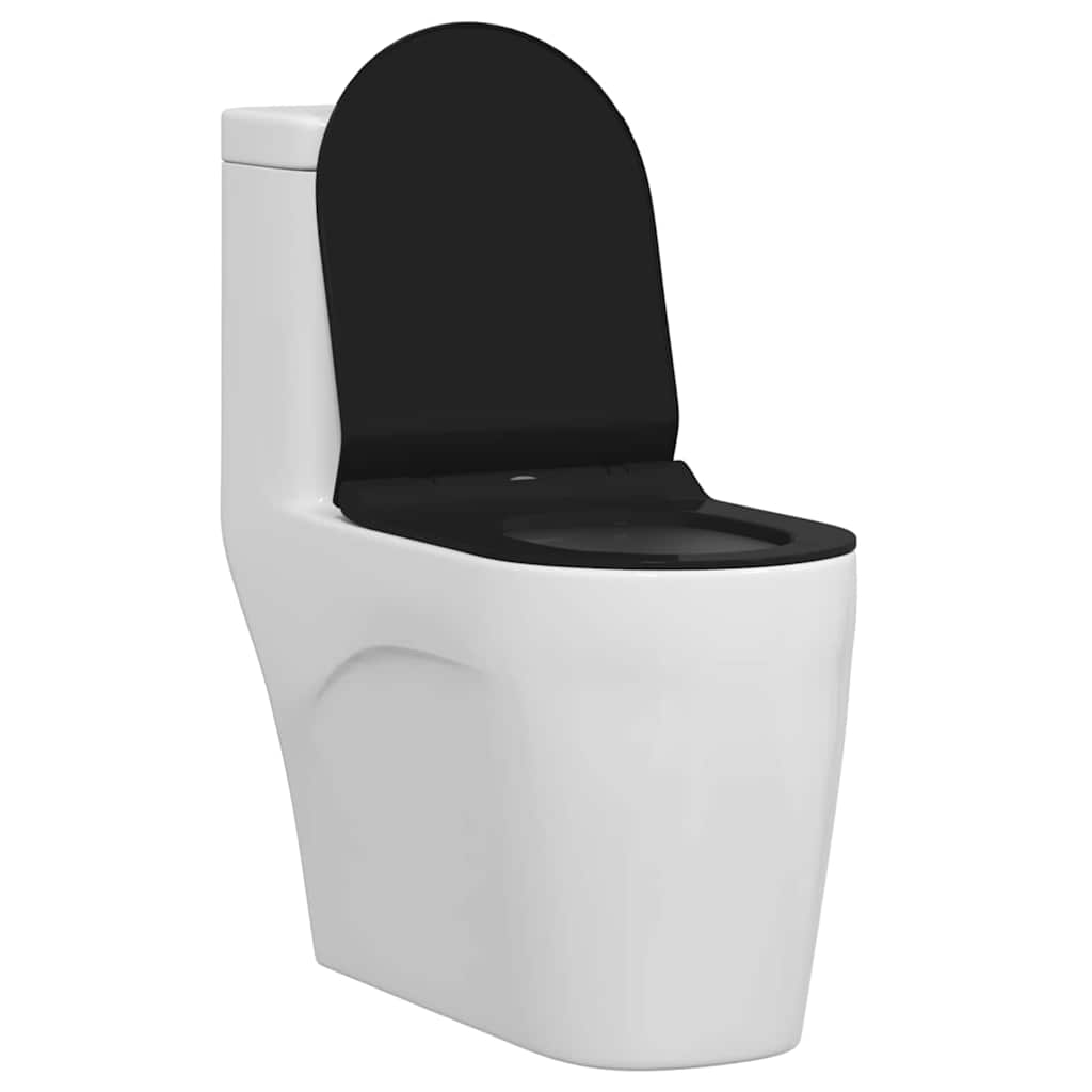 Wc-Istuin Säädettävä Musta 50 X 36,5 X 5 Cm Polypropeeni