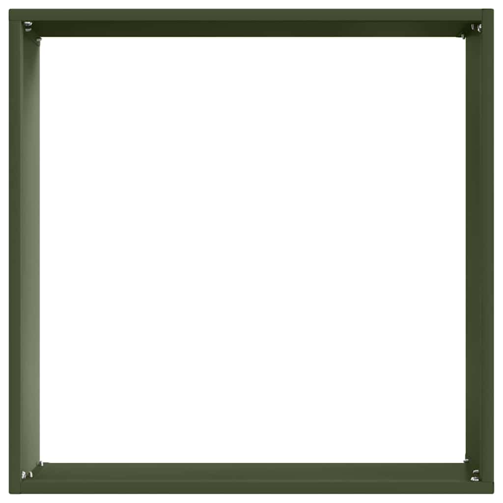 Nurmireunus Oliivivihreä 40 X 40 X 13 Cm Teräs