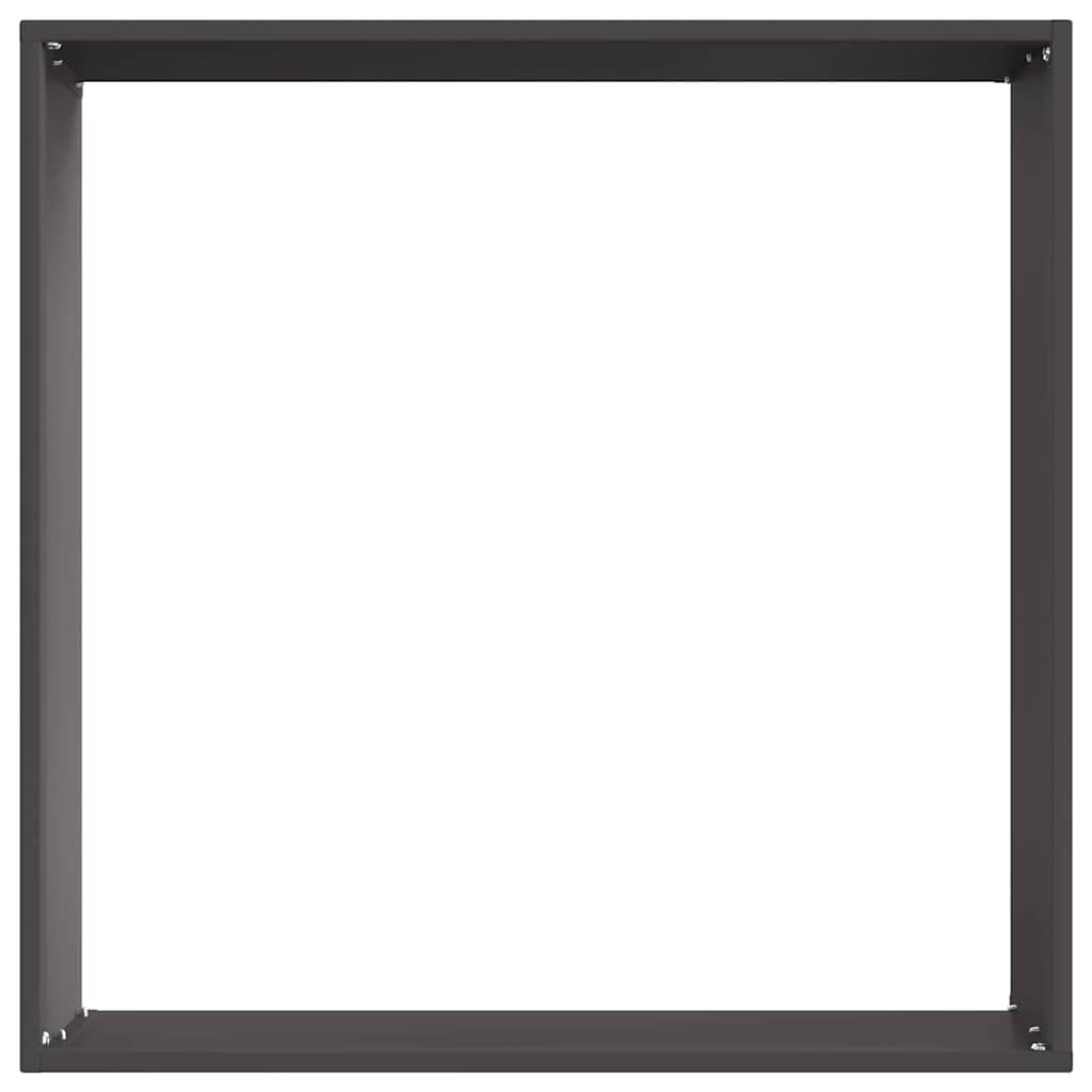 Nurmireunus 6 Pcs Musta 50 X 50 X 13 Cm Teräs