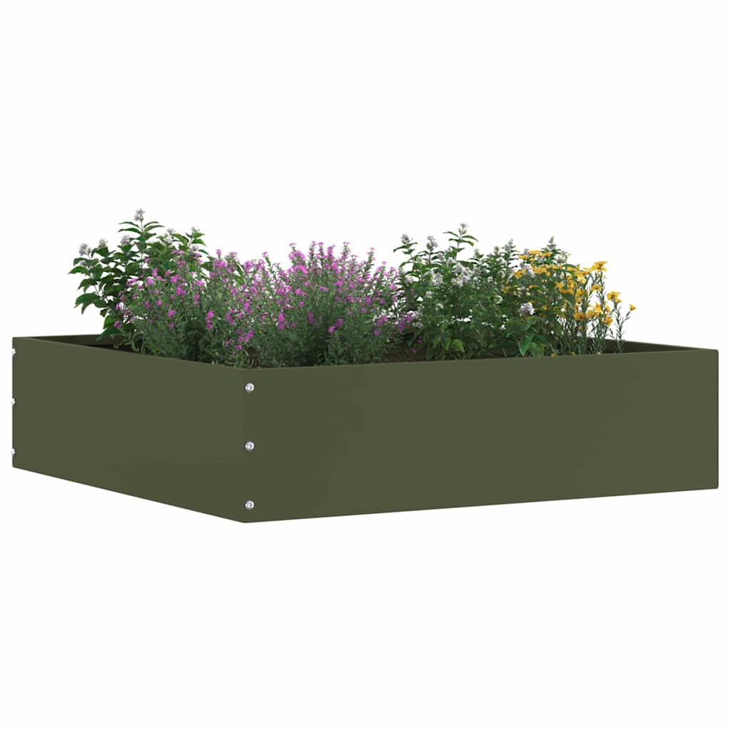 Nurmireunus Oliivinvihreä 50 X 50 X 13 Cm Teräs