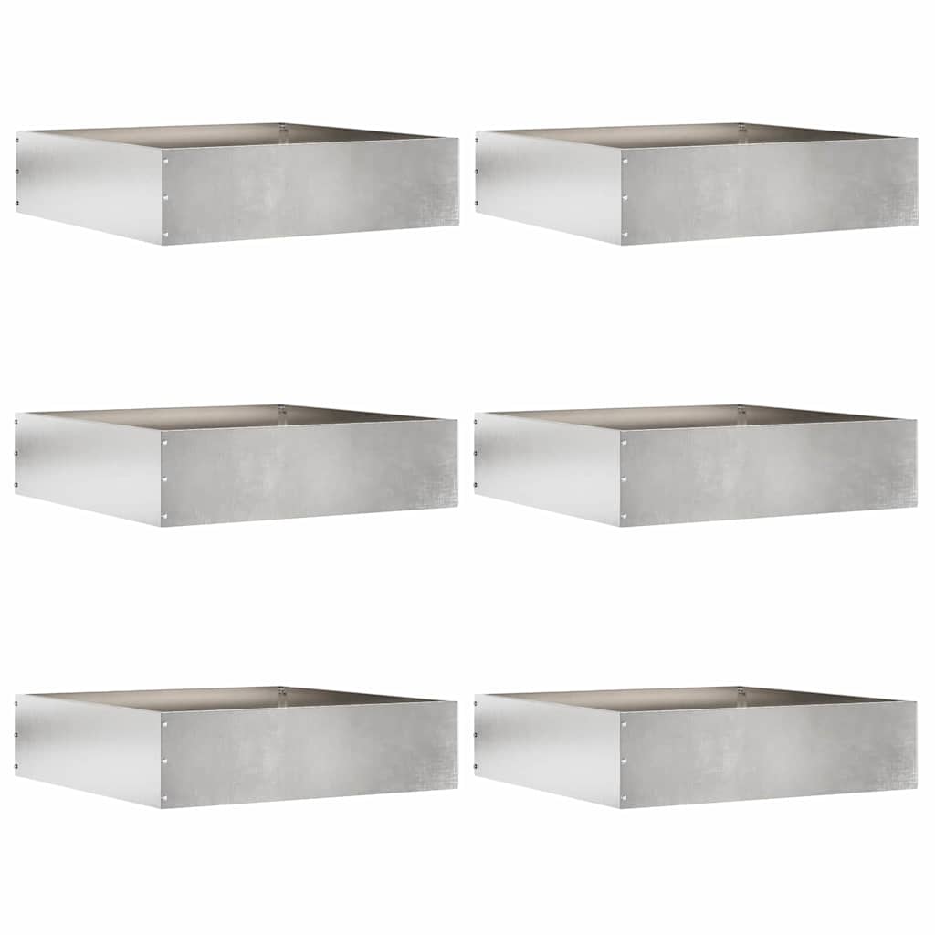 Nurmireunus 6 Pcs Hopea 50 X 50 X 13 Cm Ruostumaton Teräs