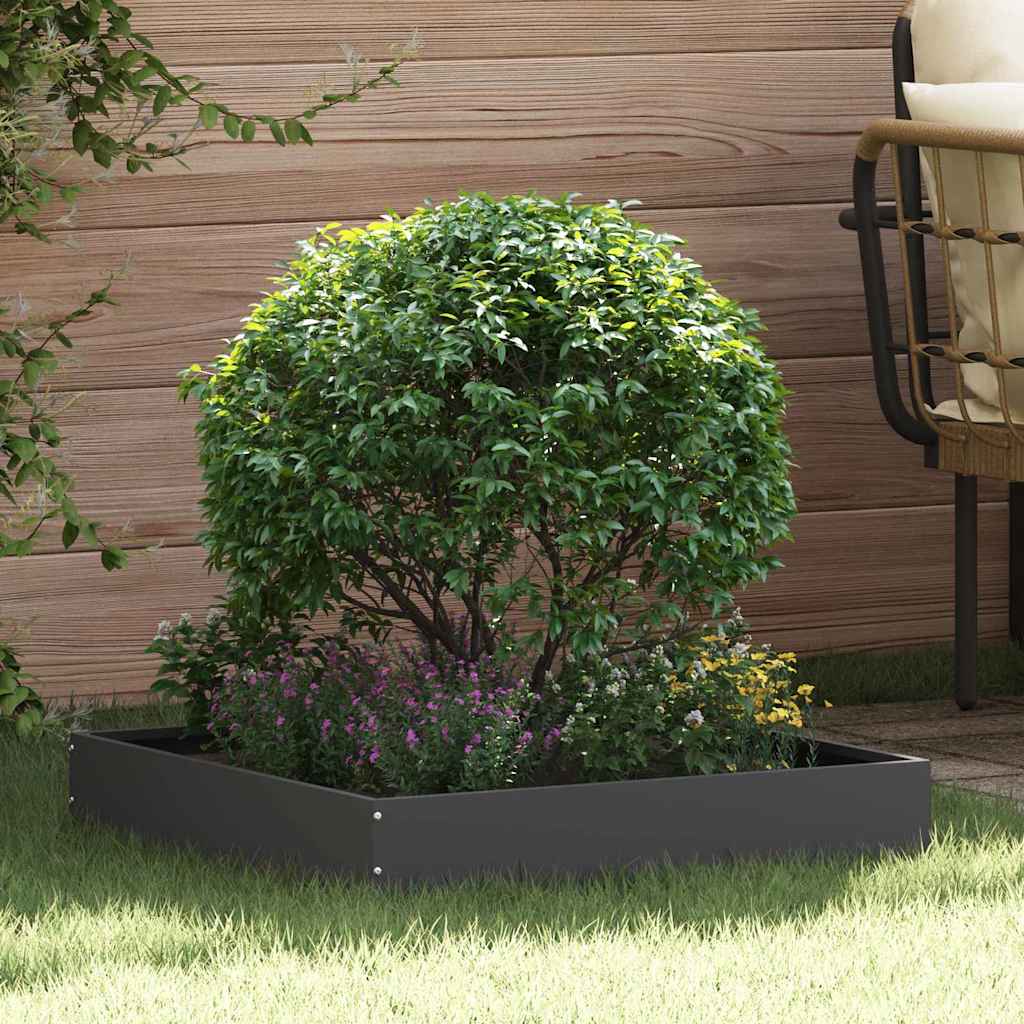 Nurmireunus 6 Pcs Musta 60 X 60 X 13 Cm Teräs