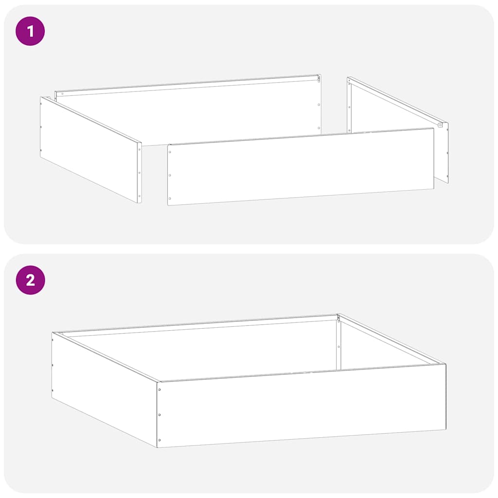 Nurmireunus 6 Pcs Antrasiitti 60 X 60 X 13 Cm Teräs