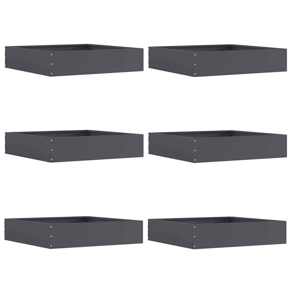 Nurmireunus 6 Pcs Antrasiitti 60 X 60 X 13 Cm Teräs