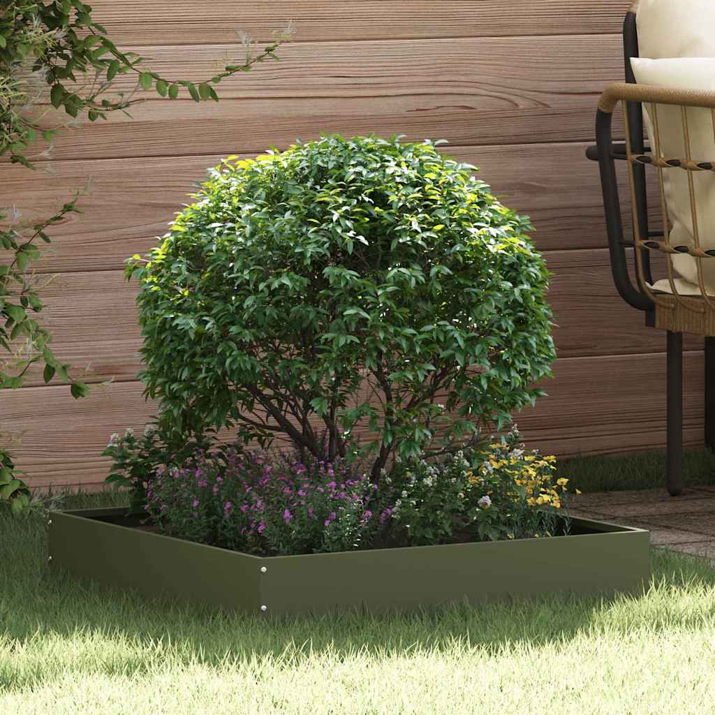 Nurmireunus 6 Pcs Oliivivihreä 60 X 60 X 13 Cm Teräs