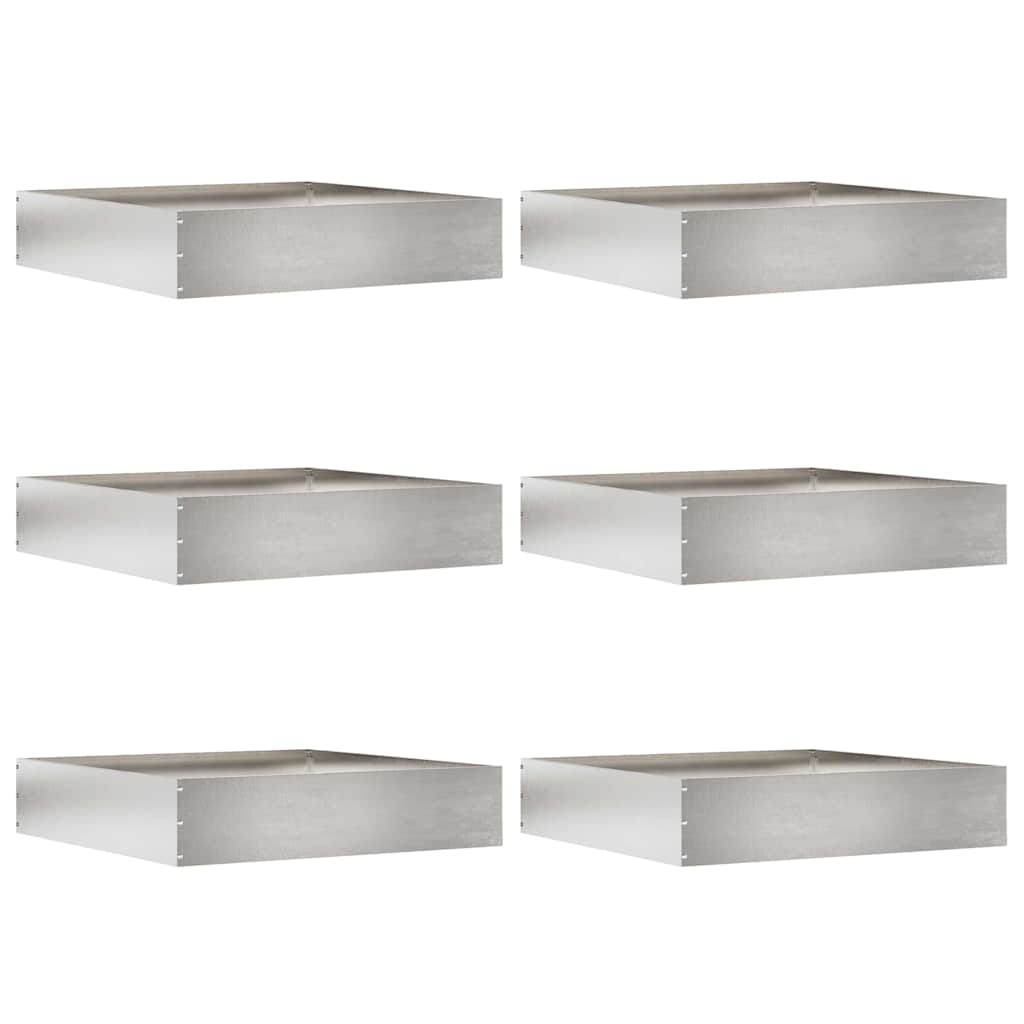 Nurmireunus 6 Pcs Hopea 60 X 60 X 13 Cm Ruostumaton Teräs