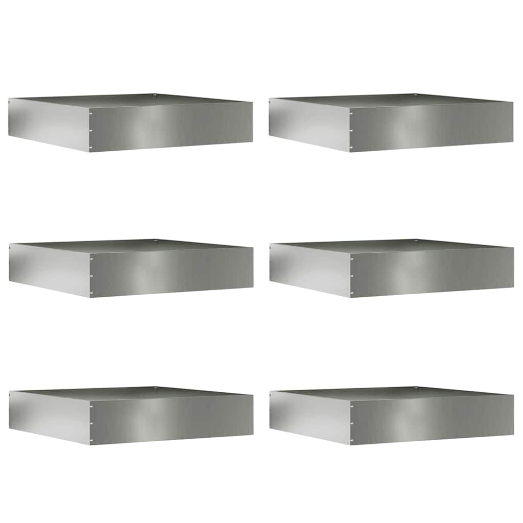 Nurmireunus 6 Pcs Hopea 60 X 60 X 13 Cm Galvanoitu Teräs
