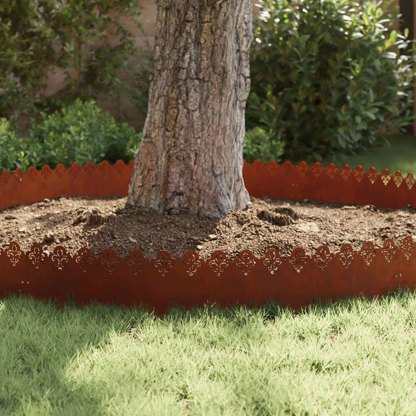 Nurmikonreunukset 20 Pcs 103 X 0,05 X 22 Cm Kulunut Teräs
