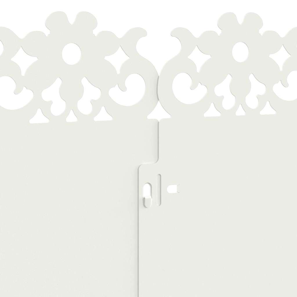 Nurmikonreunukset 20 Pcs 103 X 0,05 X 22 Cm Teräs Valkoinen