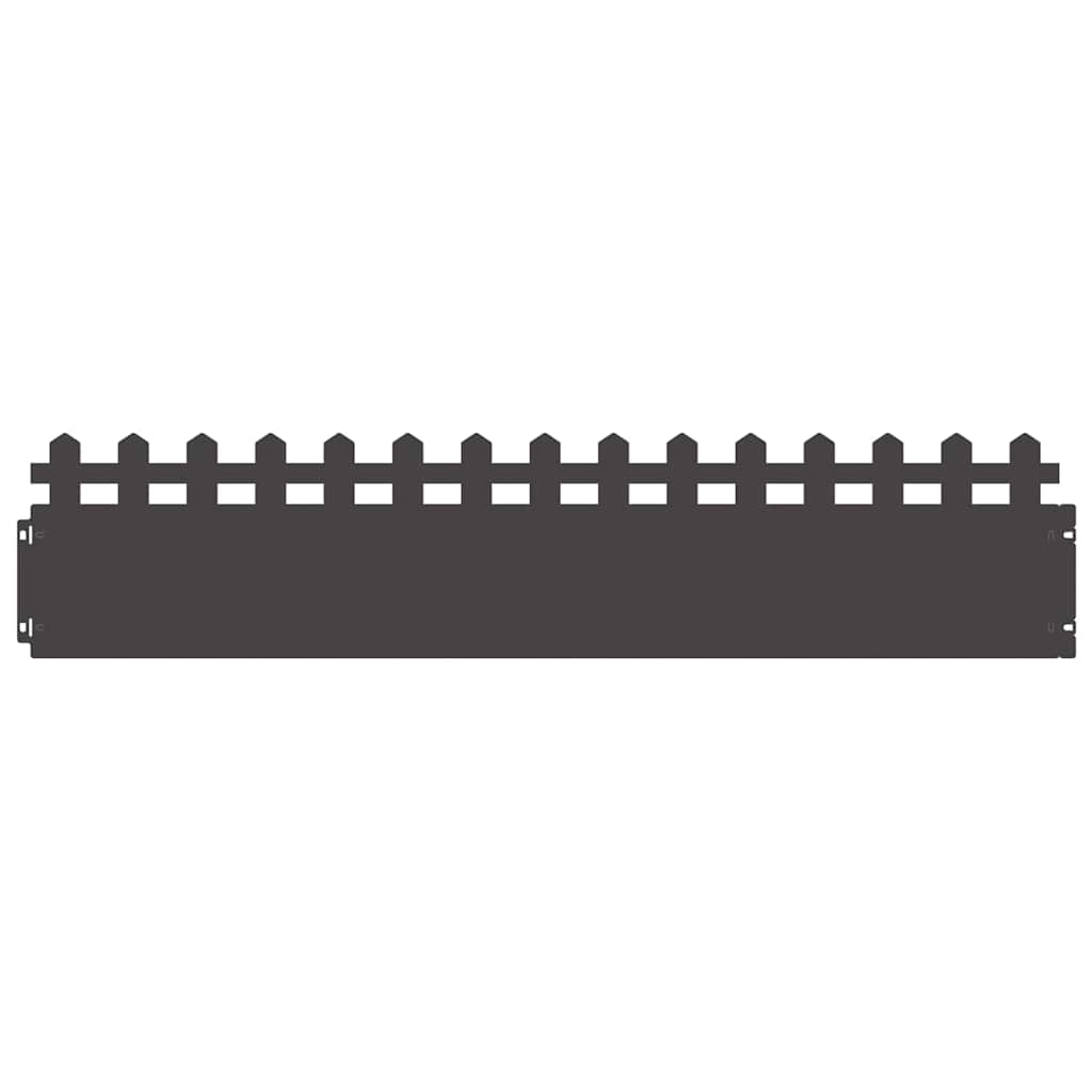 Nurmikonreunukset 10 Pcs 103 X 0,05 X 22 Cm Teräs Musta