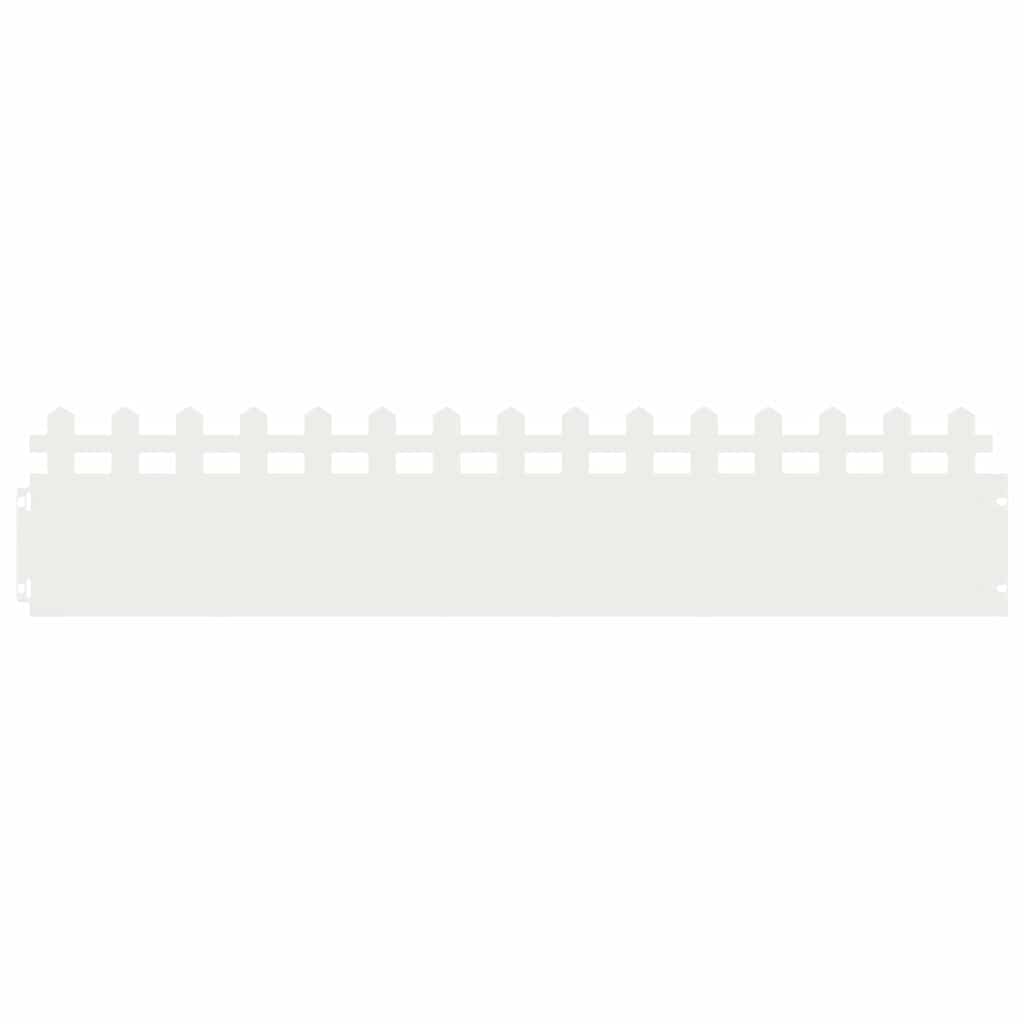 Nurmikonreunukset 20 Pcs 103 X 0,05 X 22 Cm Teräs Valkoinen