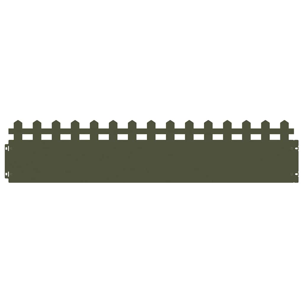 Nurmikonreunukset 20 Pcs 103 X 0,05 X 22 Cm Teräs Oliivivihreä