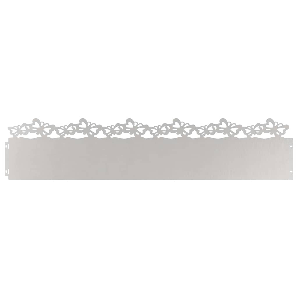 Nurmikonreunukset 20 Pcs 103 X 0,05 X 22 Cm Ruostumaton Teräs