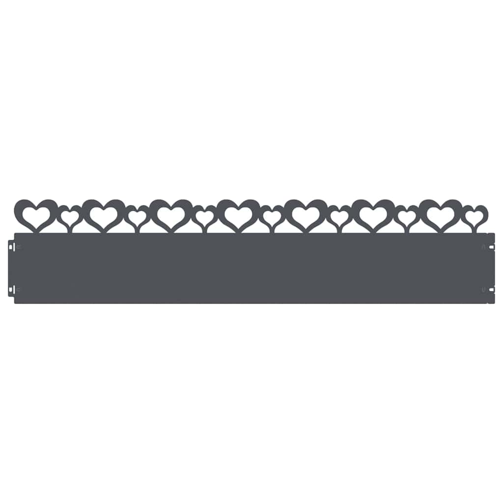 Nurmikonreunukset 20 Pcs 103 X 0,05 X 22 Cm Teräs Antrasiitti
