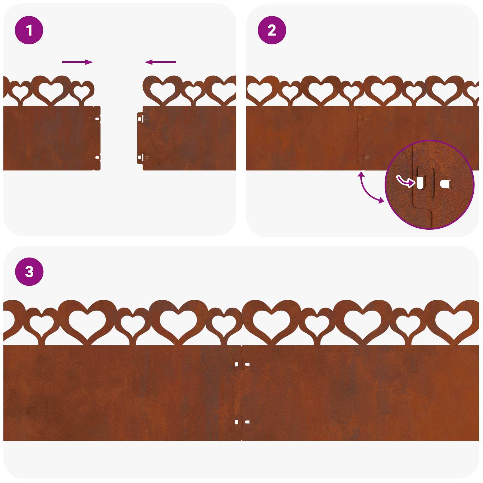 Nurmikonreunukset 10 Pcs 103 X 0,05 X 22 Cm Kulunut Teräs
