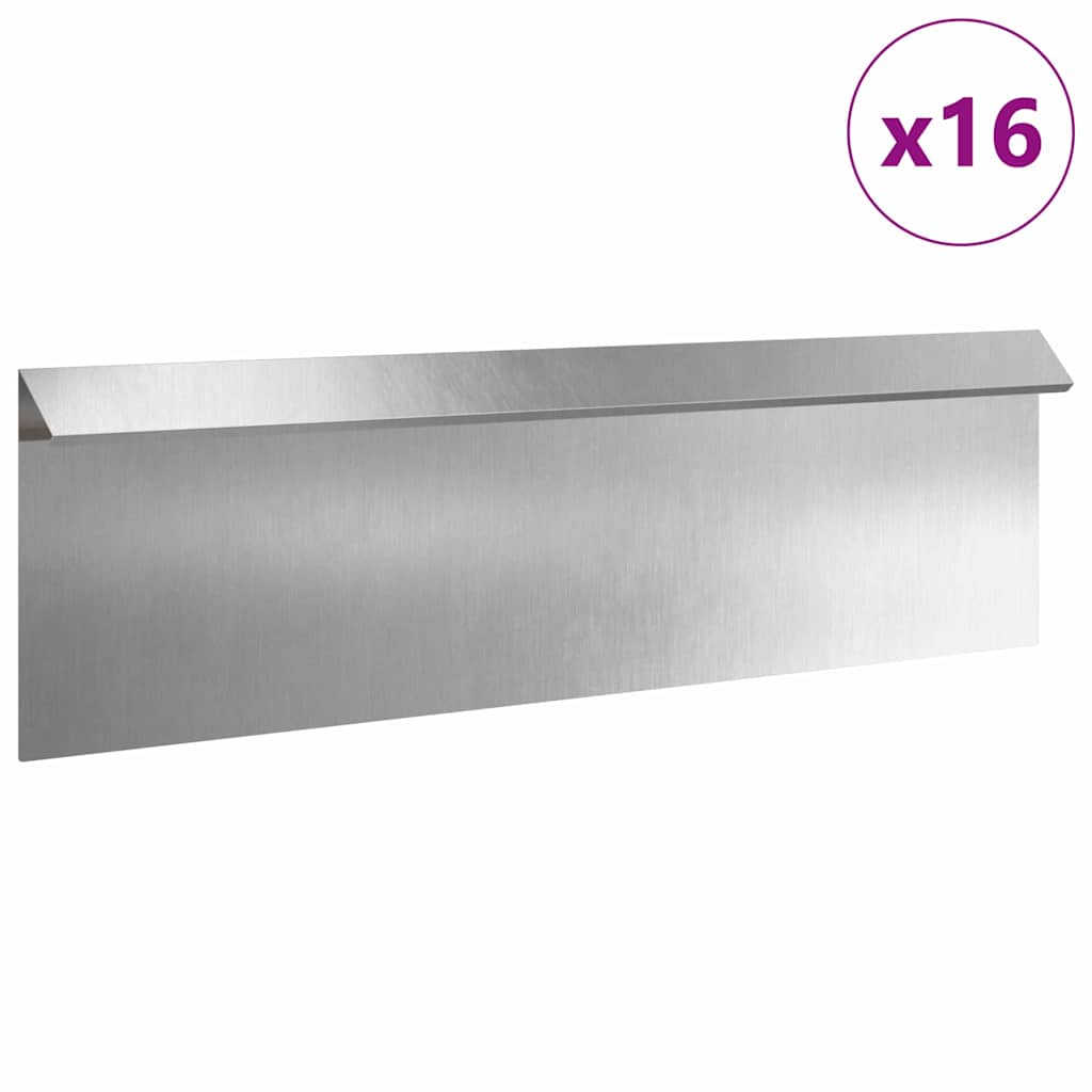 Etanaaita 16 Pcs 100 X 3,5 X 25 Cm Ruostumaton Teräs Hopea