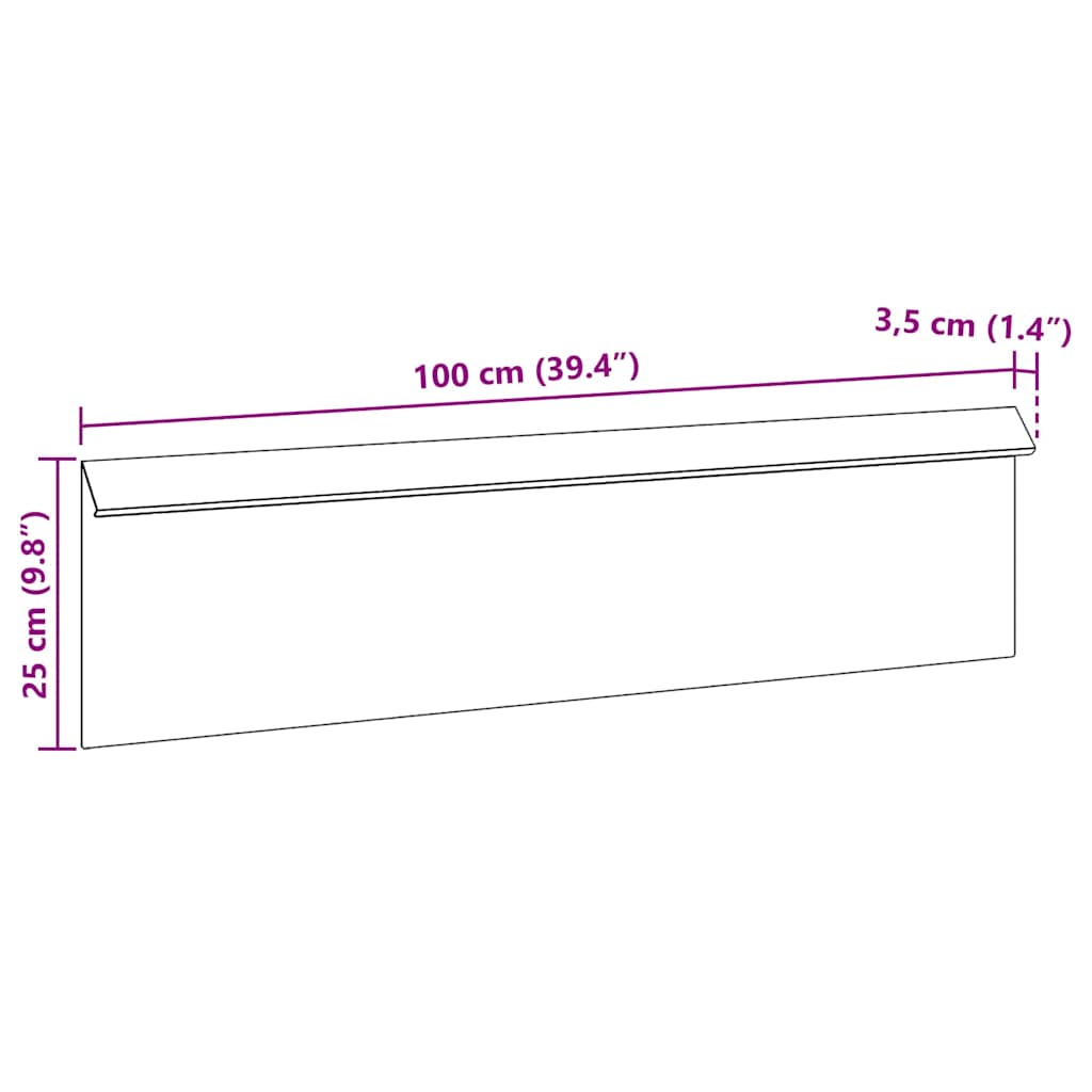 Etanaaita 4 Pcs 100 X 3,5 X 25 Cm Kulunut Teräs Ruosteinen