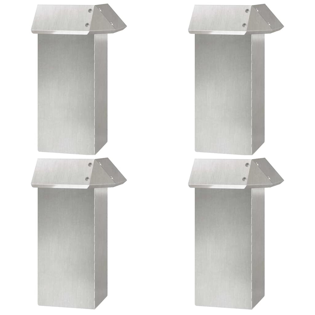 Etanaaita 4 Pcs 13,5 X 13,5 X 25 Cm Ruostumaton Teräs Hopea
