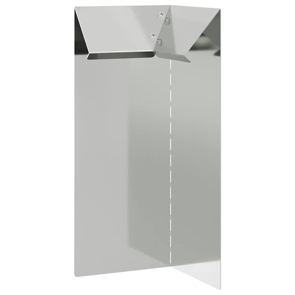 Etanaaita 4 Pcs 10 X 10 X 25 Cm Galvanoitu Teräs Hopea
