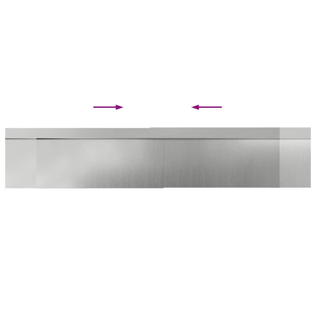 Etana-Aidat 8 Pcs 100 X 3,5 X 25 Cm Galvanoitu Teräs Hopea