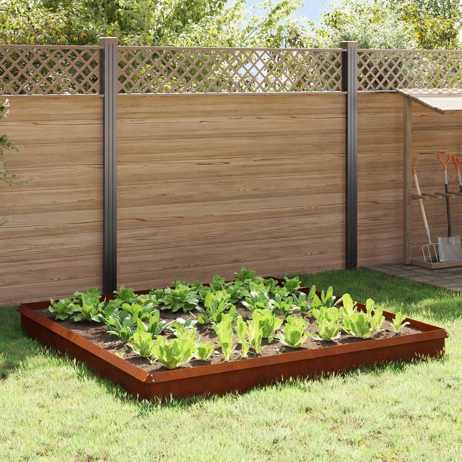 Etana-Aidat 12 Pcs 100 X 3,5 X 25 Cm Kulunut Teräs Ruosteinen