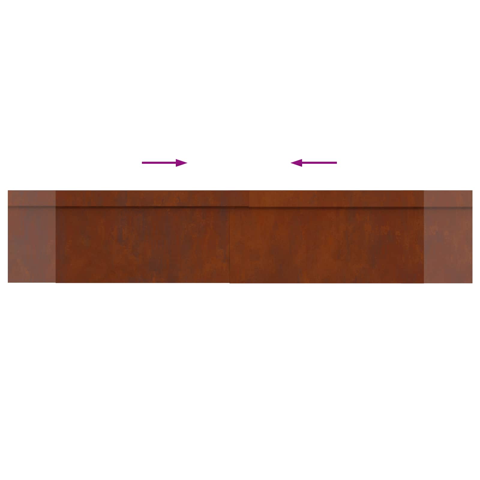 Etana-Aidat 12 Pcs 100 X 3,5 X 25 Cm Kulunut Teräs Ruosteinen
