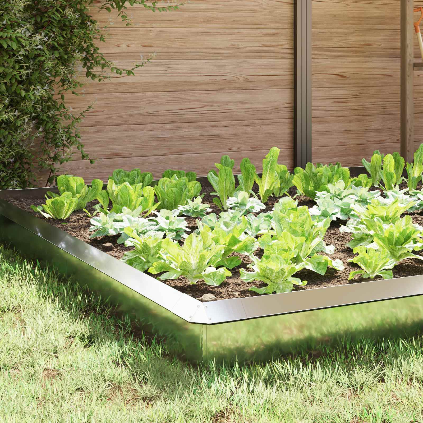 Etana-Aidat 16 Pcs 100 X 3,5 X 25 Cm Galvanoitu Teräs Hopea