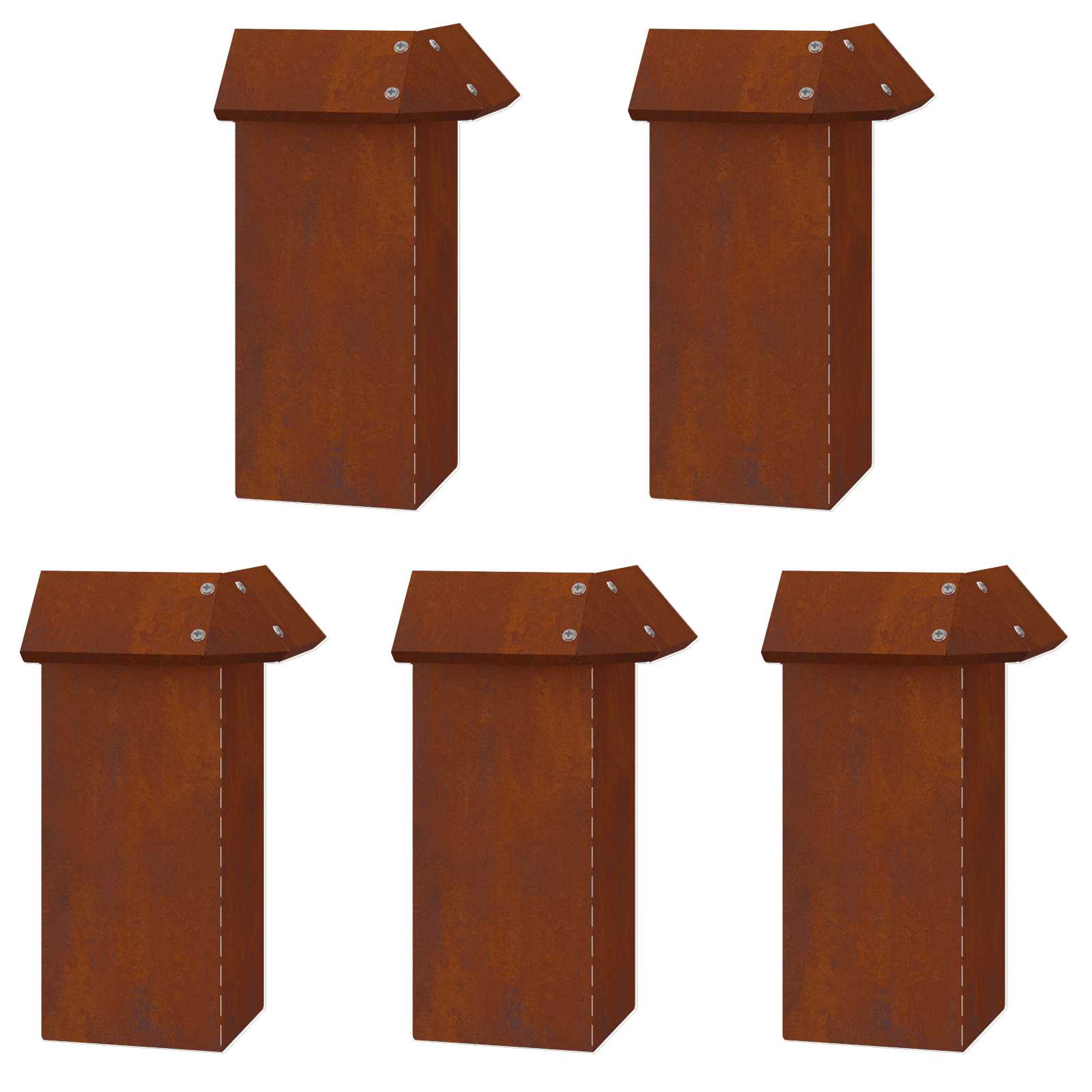 Etana-Aidat 16 Pcs 100 X 3,5 X 25 Cm Kulunut Teräs Ruosteinen
