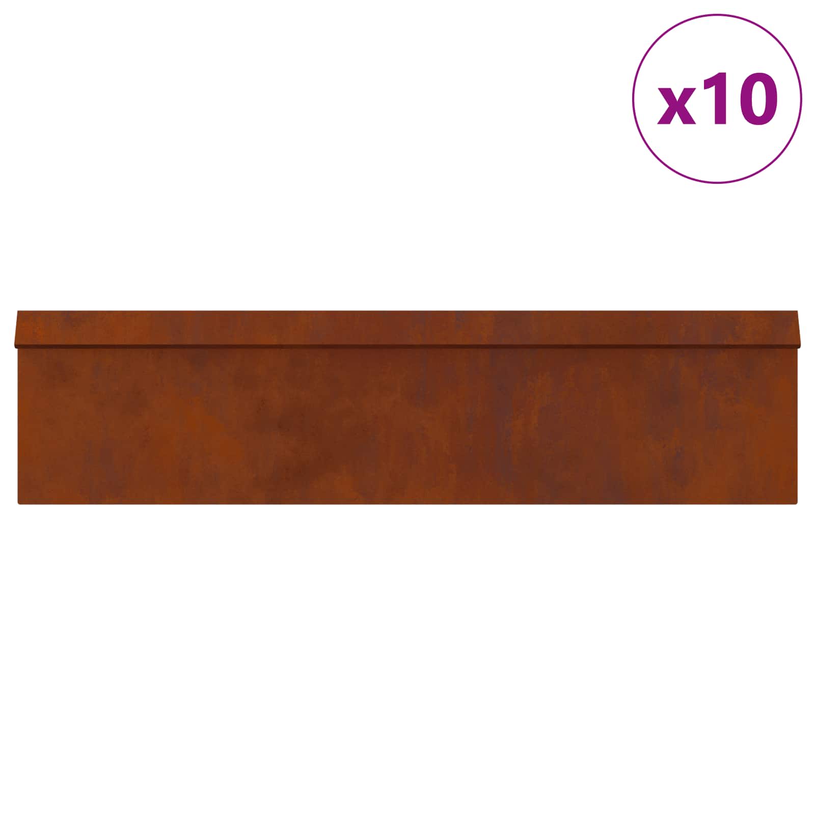Etana-Aidat 16 Pcs 100 X 3,5 X 25 Cm Kulunut Teräs Ruosteinen