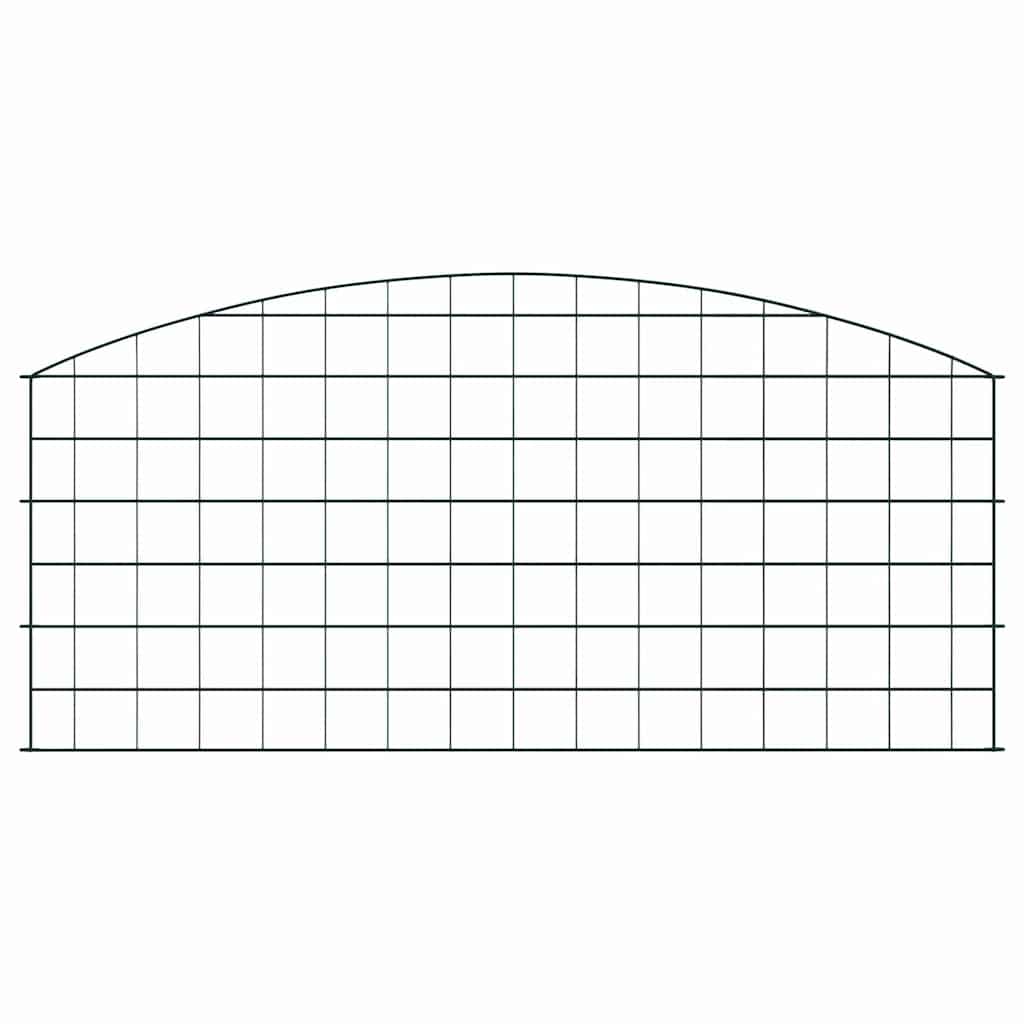 Lammikkoaitasarja 5 Pcs Vihreä 100 X 50 Cm Teräs