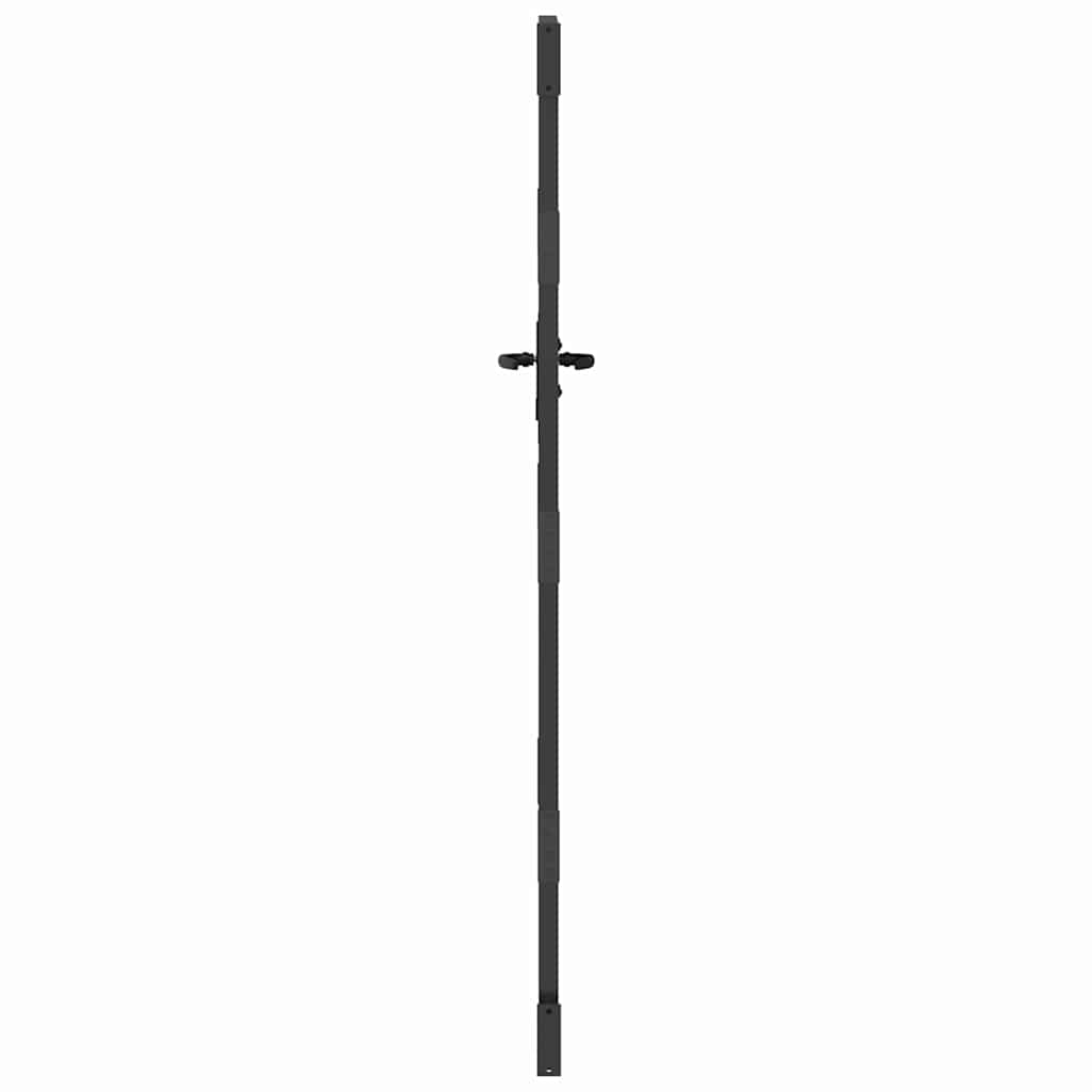 Puutarhaportti Lukkoon Musta 85 X 200 Cm Jauhemaalattu Teräs